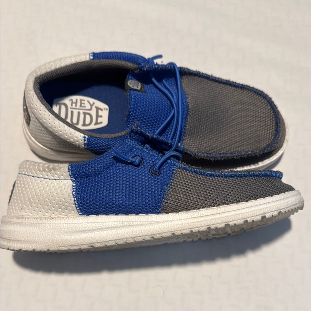 Hey Dude Kids Blue and Gray Shoes